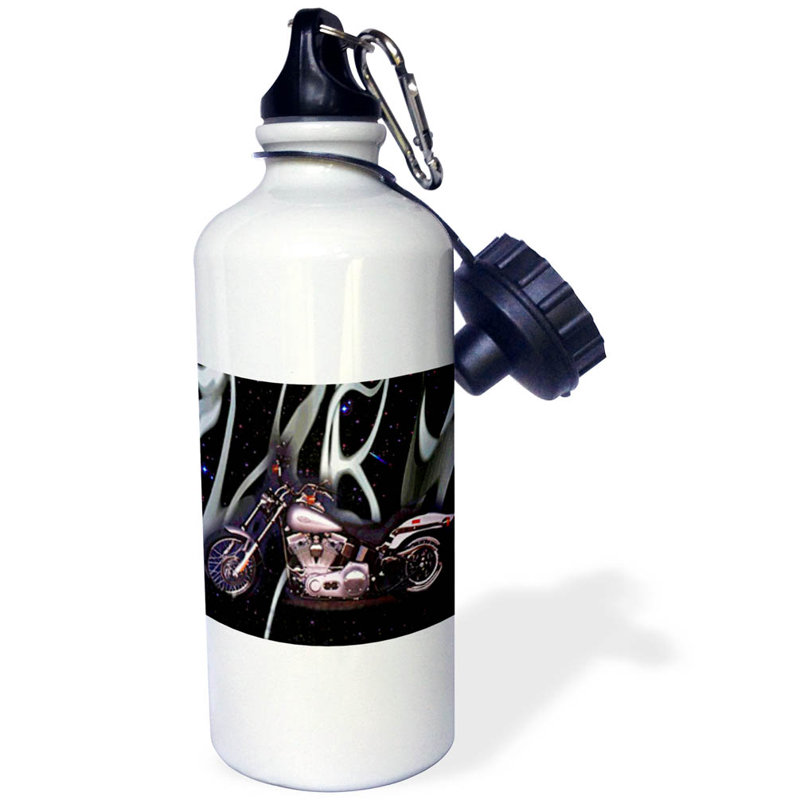 3dRose HarleyDavidson® Motorcycle 21 oz Stainless Steel Water Bottle